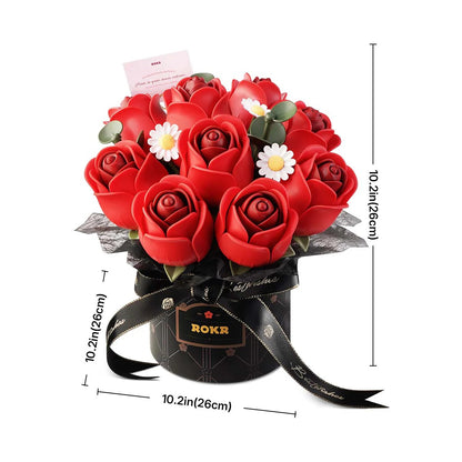 ROKR Red Rose Bouquet DIY 3D Puzzle AF02J - It-store.se