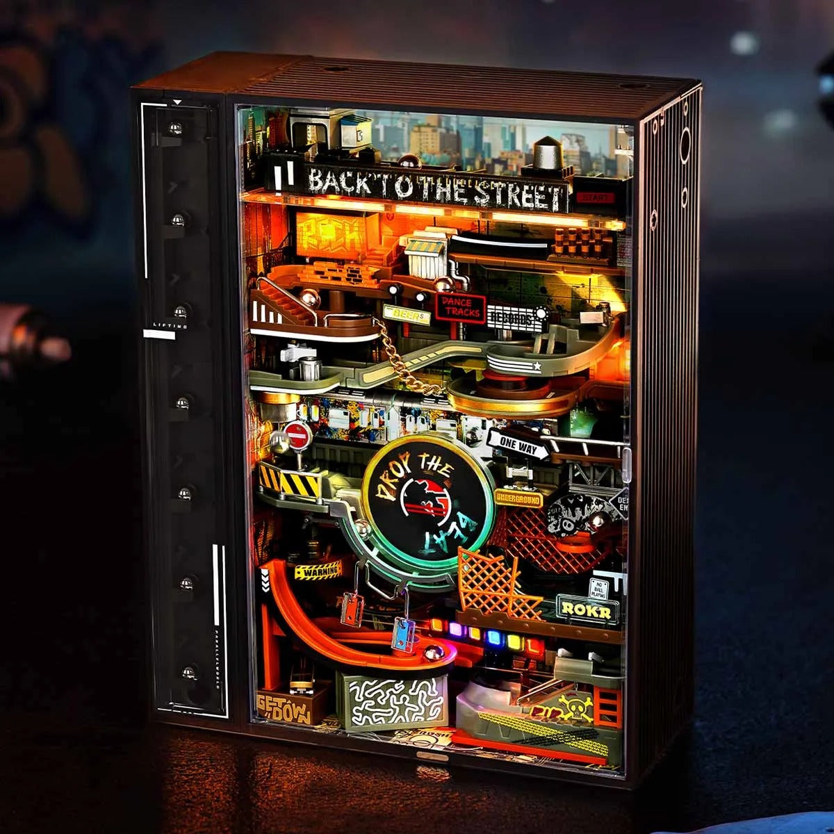 ROKR Hip-Hop Street Marble Run Mechanical 3D Puzzle MR03S - It-store.se