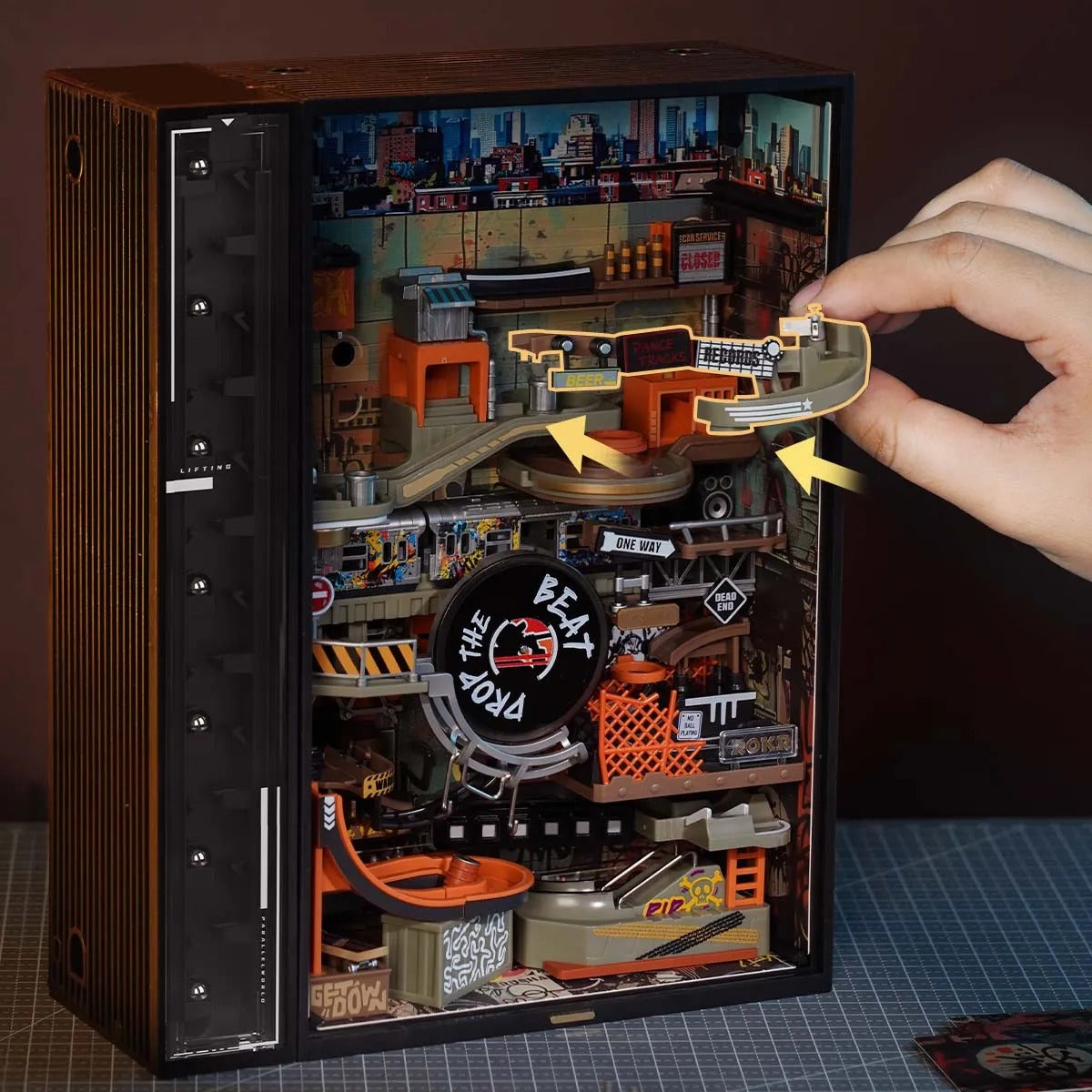 ROKR Hip-Hop Street Marble Run Mechanical 3D Puzzle MR03S - It-store.se