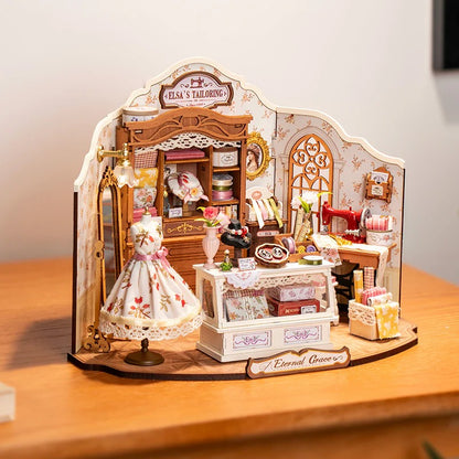 Rolife Elsa's Tailoring DIY Miniature House DG178 - It-store.se