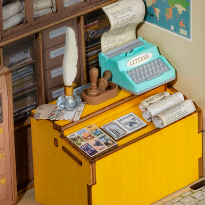 Rolife Century Post Office DIY Miniatyrhus Postkontor i Trä