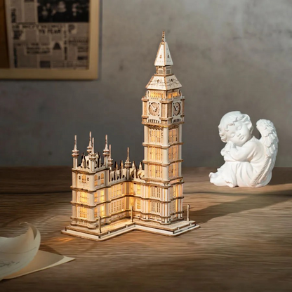 Rolife Big Ben 3D Träpussel Bygg Londons Ikoniska Torn I Miniatyr