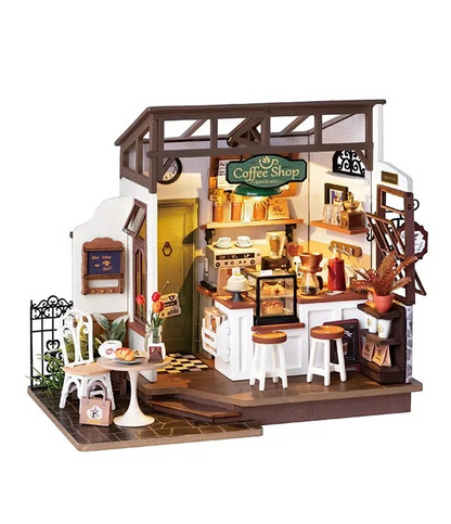 Rolife Slow Life Café DIY Miniatyrhus i Trä
