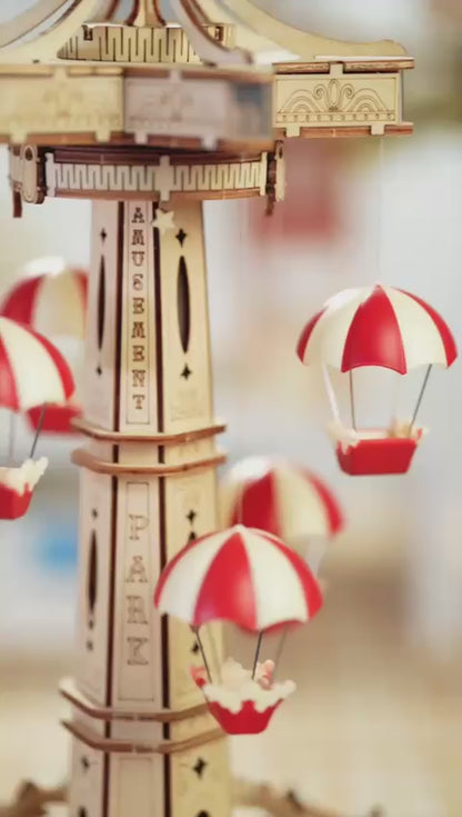 ROKR Parachute 3D Träpussel Mekanisk Fallskärmstur