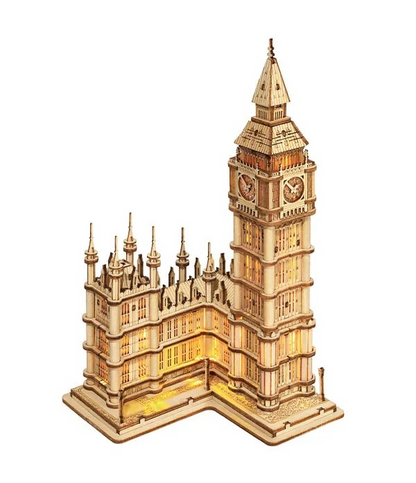 Rolife Big Ben 3D Träpussel Bygg Londons Ikoniska Torn I Miniatyr