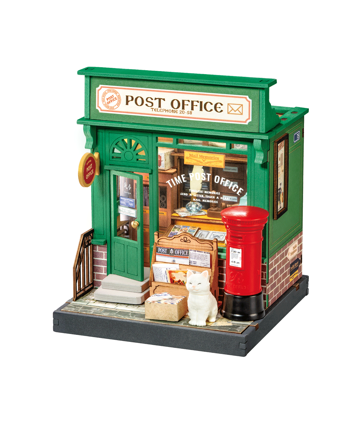 Rolife Century Post Office DIY Miniatyrhus Postkontor i Trä