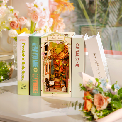 Rolife Floral Corner Book Nook DIY Miniatyr Blomsterbutik