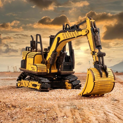 ROKR Excavator 3D Träpussel Byggbar Grävmaskinsmodell för Barn & Vuxna