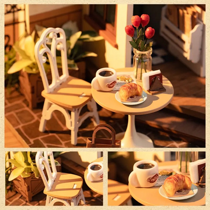 Rolife Slow Life Café DIY Miniatyrhus i Trä