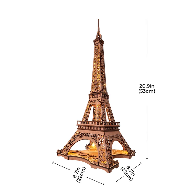 Rolife Night of the Eiffel Tower DIY Romantisk 3D-modell med Ljuseffekt